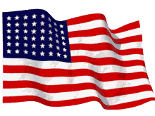 Waving American flag